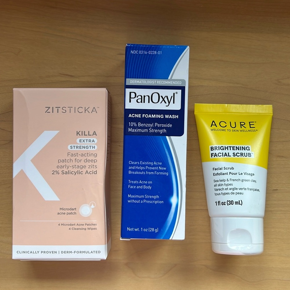 NEW skincare bundle Zitsticka, PanOxyl, Acura
